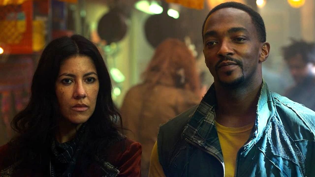 Anthony Mackie as John Doe and Stephanie Beatriz as Quiet in Peacock's Twisted Metal