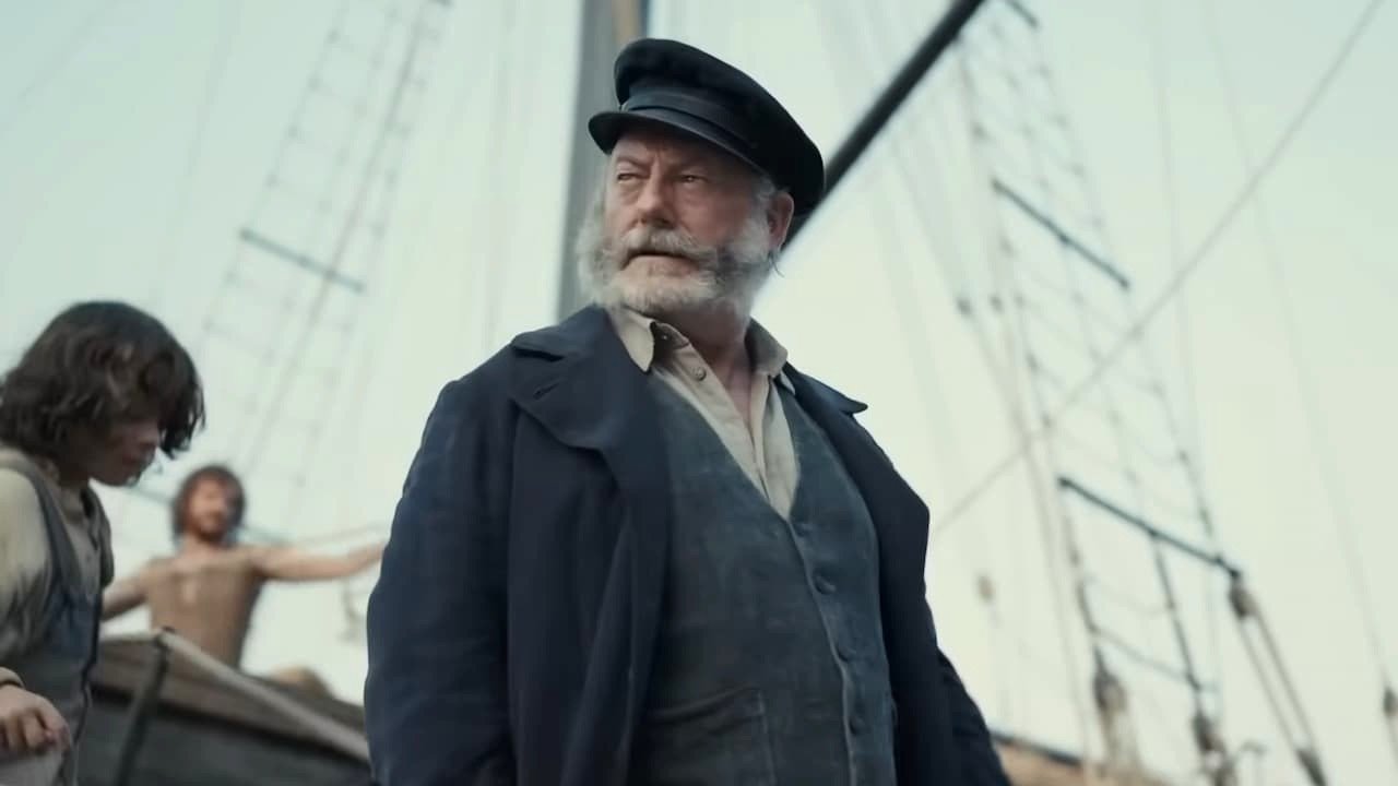 Captain Elliot played by Liam Cunningham on the Demeter in The Last Voyage of the Demeter
