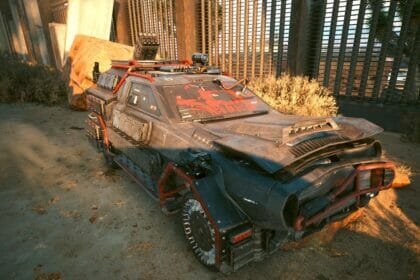 An armed car in Cyberpunk 2077