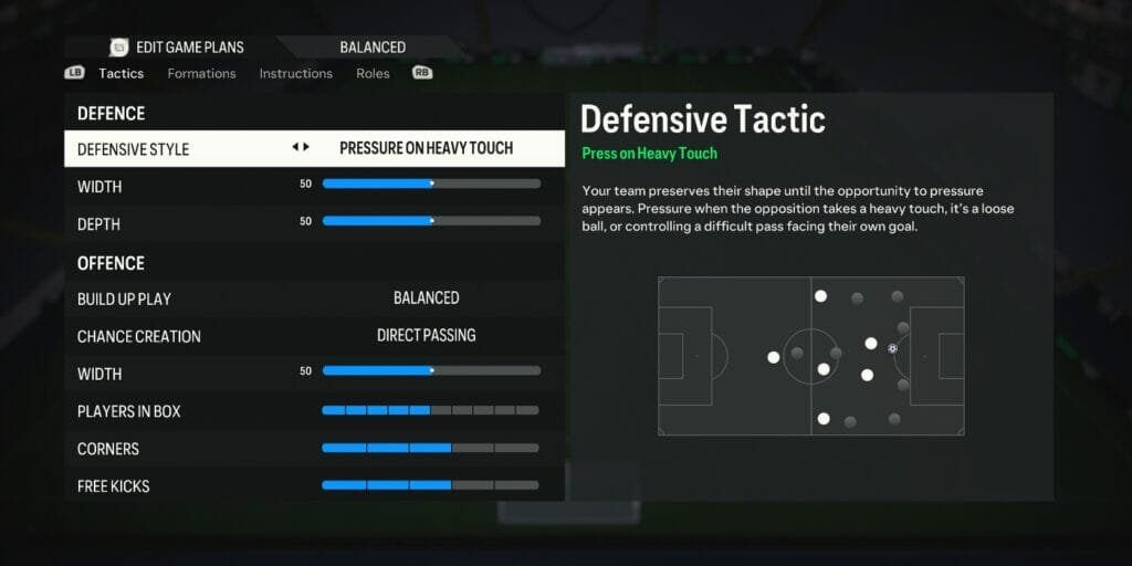 Pressure On Heavy Touch Defensive Tactic