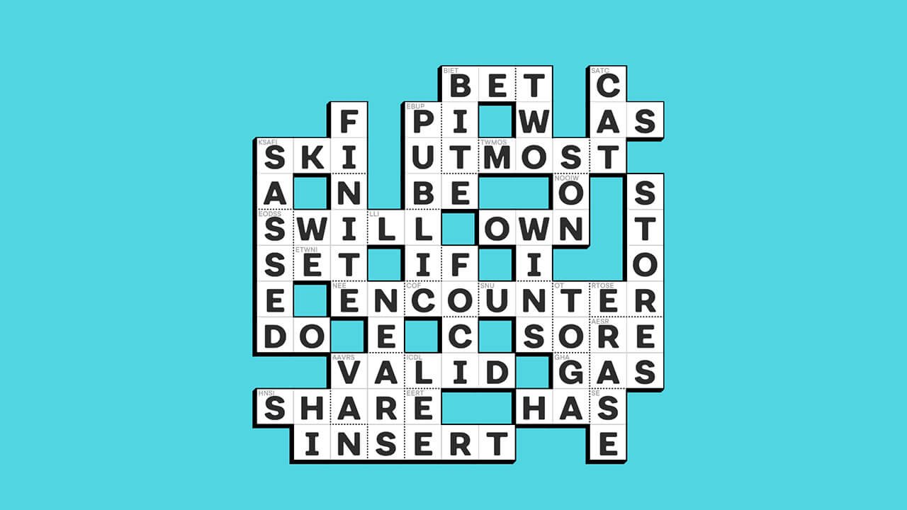Knotwords Daily Classic solution from a previous puzzle.