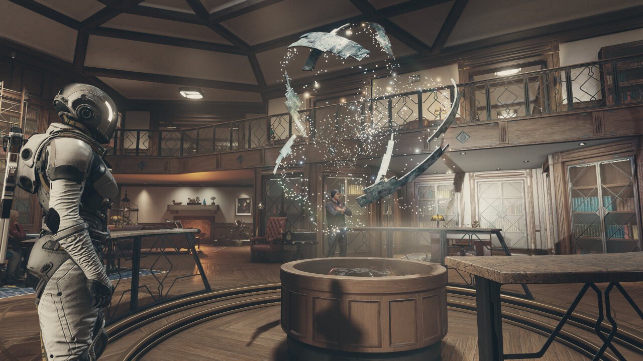 The artifact pieces in the Lodge in Starfield