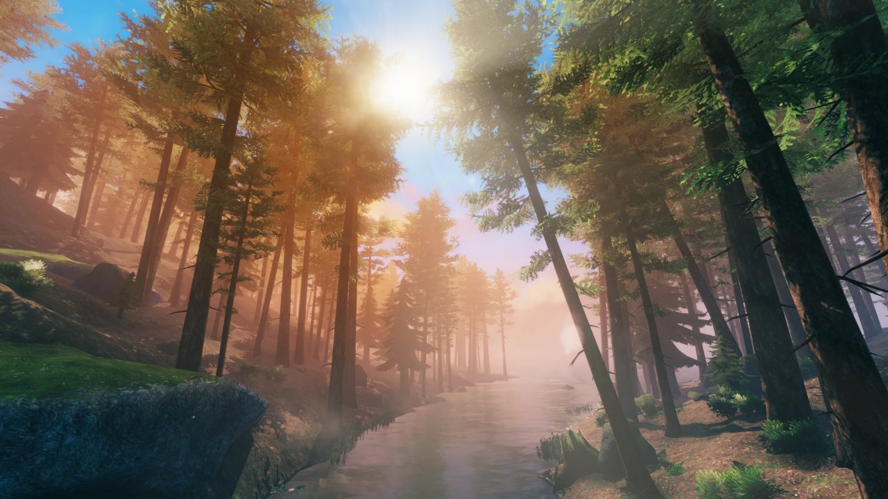 An HD version of the forest from Valheim