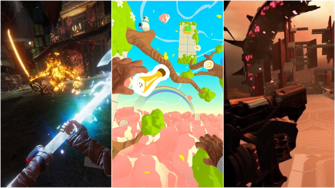 A collage of upcoming VR games