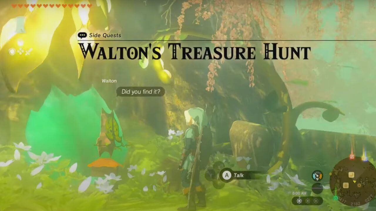 Walton's Treasure Hunt in Zelda Tears of the Kingdom